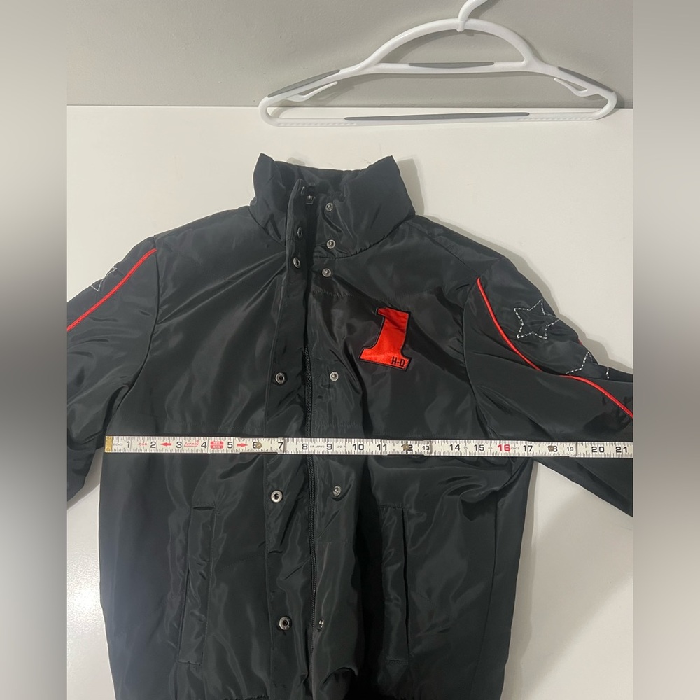Harley-Davidson Black Puffer Jacket with Red Accents - Picture 6 of 9